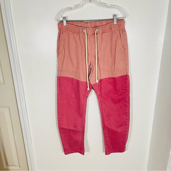 One Teaspoon Envious Shabbies Boyfriend Drawstring Jeans Pink Patchwork Preppy - Picture 2 of 10